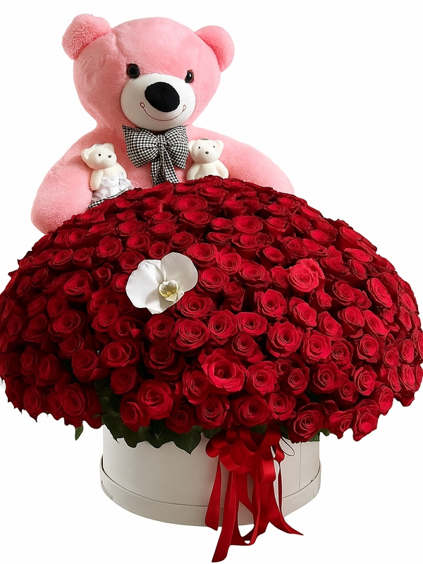 300 Gül ve Pembe Ayıcık